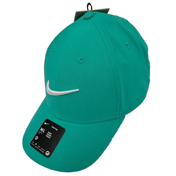 Nike‎ Hat Unisex Adjustable Dri FIT Club Cap Structured Swoosh Jade Green White - Picture 3 of 11